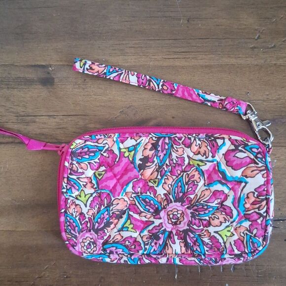 Vera Bradley Pink Floral Messenger Bag And Wallet Set - Picture 9 of 14